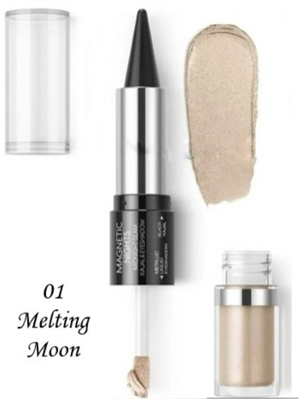 KIKO Milano Magnetic Nights Midnight Glam Kajal & Eyeshadow: 01 Melting Moon